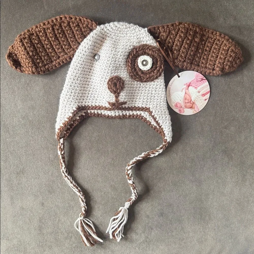 Daisy Baby Infant Toddler Puppy Hat Beanie 12-24 months NWT